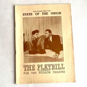 1946 Hudson Theatre Playbill - ‘State of the Union’